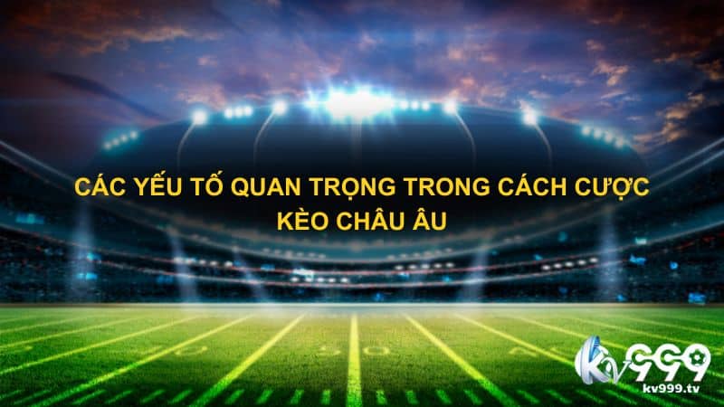 Các yếu tố quan trọng trong cách cược kèo châu Âu